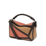Loewe Women Puzzle Graphic Small Bag Pink Tulip/Mocca