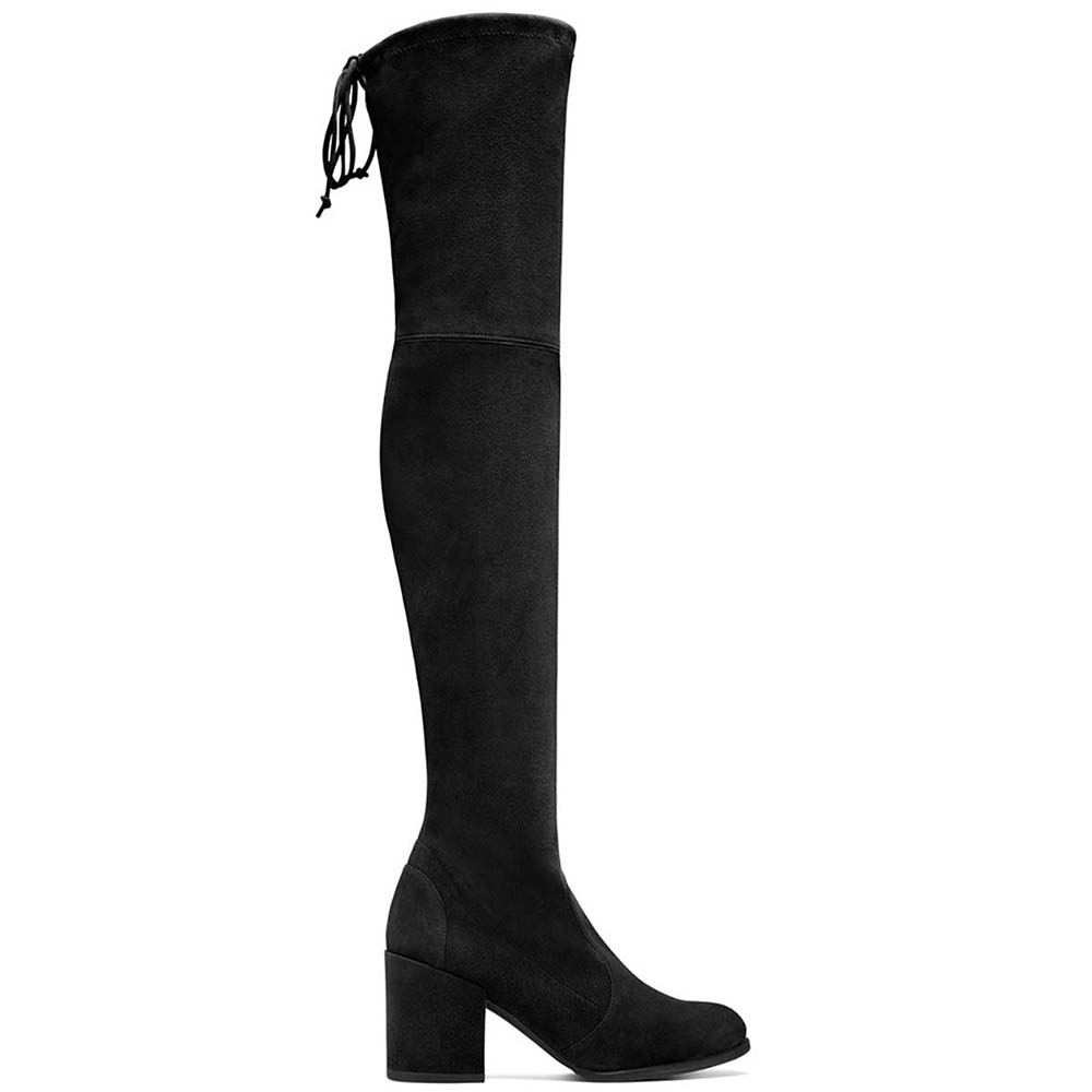 Stuart Weitzman Women Shoes The Tieland Boot 70mm Heel-Black