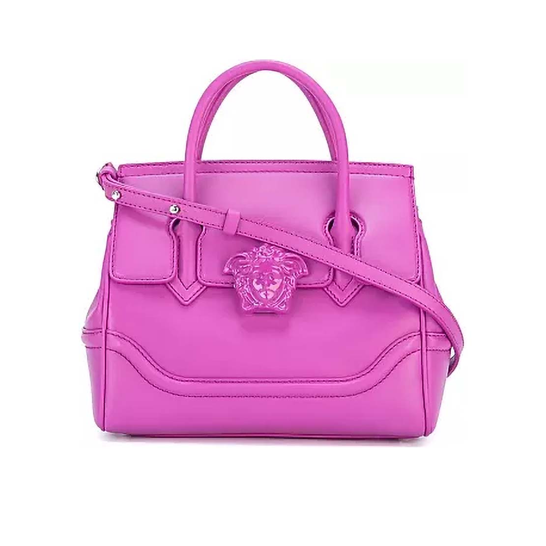 Versace Palazzo Empire Medium Bag in Calf Leather-Pink
