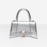 Balenciaga Women Hourglass XS Top Handle Bag-Silver
