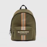 Burberry Men Vintage Check Nylon Backpack-Green