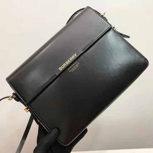 Burberry Women Large Leather Grace Bag-Black