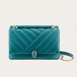 Bvlgari Women Serpenti Cabochon Shoulder Bag-Green