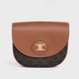 Celine Women Triomphe Saddle Bag in Triomphe Canvas