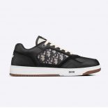 Dior Men B27 Low-Top Sneaker Smooth Calfskin with Dior Oblique Jacquard-Black