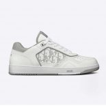 Dior Men B27 Low-Top Sneaker Smooth Calfskin with Dior Oblique Jacquard-White