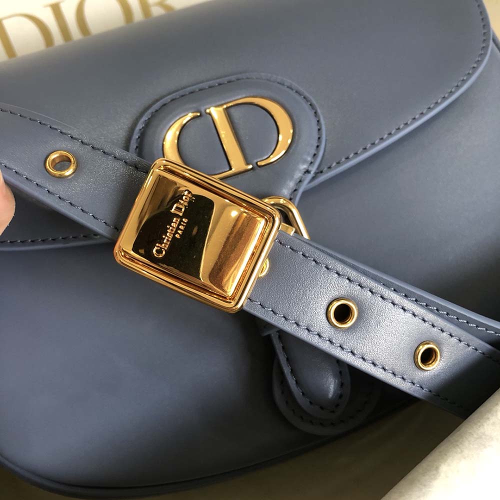 Dior Women Medium Dior Bobby Bag Denim Blue Box Calfskin-Navy