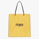 Fendi Men Fendi Pack Medium Shopping Bag Yellow Leather Bag