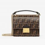 Fendi Women Kan U Small Brown Leather Mini-Bag