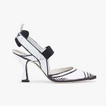 Fendi Women Slingbacks White Leather Colibrì Slingbacks 85 mm (3.3”) Heel