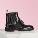 Roger Vivier Women Viv' Rangers Stitch Strass Buckle Booties in Leather