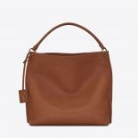 Saint Laurent YSL Women Tag Hobo Bag in Smooth Saddle Leather