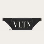 Valentino Men Leather Vltn Belt Bag-Black