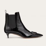 Valentino Women Vlogo Signature Patent Leather Ankle Boot 40mm 1.6 in (1)