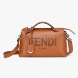 Fendi Women Medium by the way Brown Leather Boston Bag