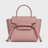 Celine Women Pico Belt Bag in Grained Calfskin Vintage-Pink