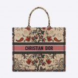 Dior Women Book Tote Multicolor Dior Flowers Embroidery