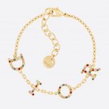 Dior Women Dio(r)evolution Bracelet Gold-Finish Metal and Multicolor Crystals