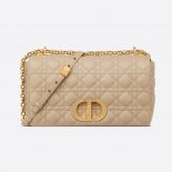 Dior Women Large Dior Caro Bag Beige Supple Cannage Calfskin