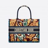 Dior Women Small Dior Book Tote Blue Multicolor Dior Paisley Embroidery