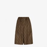 Fendi Women Bermudas Brown twill Bermudas