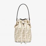 Fendi Women Mon Tresor Beige Leather Mini-Bag