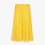 Fendi Women Yellow Lace Skirt with The ABC of Femininity