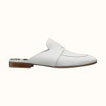 Hermes Women Catena Mule Mule in Supple Goatskin-White