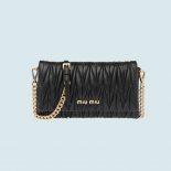 Miu Miu Women Matelasse Nappa Leather Shoulder Bag