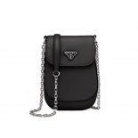Prada Women Brushed Leather Mini-bag-Black