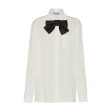 Prada Women Crepe DE Chine Shirt-White