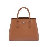 Prada Women Prada Double Medium Leather Handbag