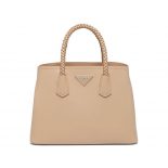 Prada Women Prada Double Medium Leather Handbag