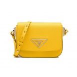 Prada Women Saffiano Leather Prada Ldentity Shoulder Bag