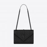 Saint Laurent YSL Women Envelope Medium Bag in Mix Matelasse Grain DE Poudre Embossed Leather