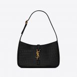 Saint Laurent YSL Women LE 5 A 7 Hobo Bag in Crocodile-Embossed Shiny Leather