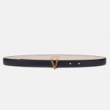 Versace Women Virtus Thin Waist belt in Calf Leather-Black