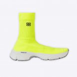 Balenciaga Women Speed 3.0 Sneaker in Neon Yellow Recycled Knit