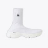 Balenciaga Women Speed 3.0 Sneaker in White Recycled Knit