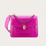 Bvlgari Women Serpenti Forever Crossbody Bag in Purple Nappa Leather