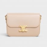 Celine Women Medium Triomphe Bag in Shiny Calfskin-Sandy