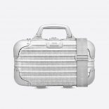 Dior Men DIOR and RIMOWA Hand Case Gray Dior Oblique Aluminum