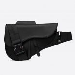 Dior Men Saddle Bag Black Grained Calfskin