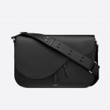 Dior Men Saddle Messenger Bag Black Grained Calfskin