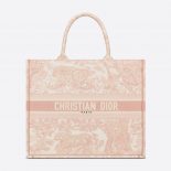 Dior Women Dior Book Tote Pink Toile de Jouy Embroidery