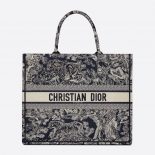 Dior Women Dior Book Tote Toile DE Jouy Reverse Embroidery