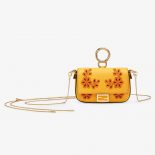 Fendi Women Nano Baguette Charm Orange Nappa Leather Charm