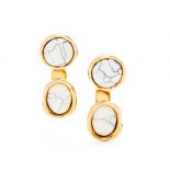 Loewe Women Double Tree Earrings in Metal and Resin