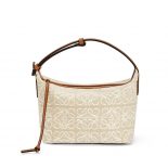 Loewe Women Small Cubi Bag in Anagram Jacquard and Calfskin