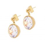 Loewe Women Sphere Earrings in Crystal and Metal